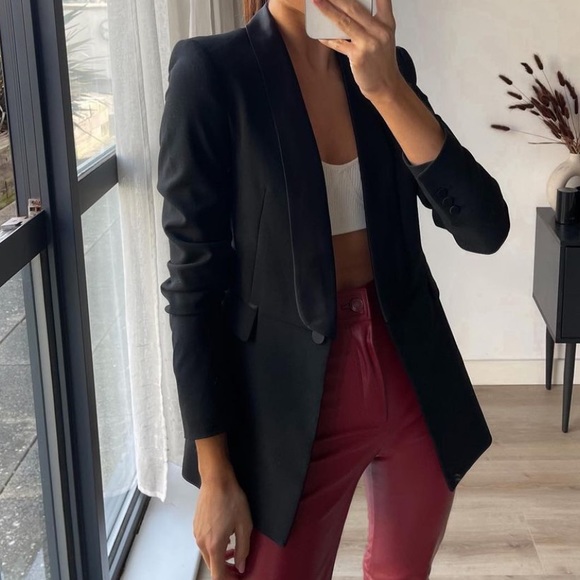 Zara Jackets & Blazers - Zara black blazer with satin lapel NWT sz XS and L